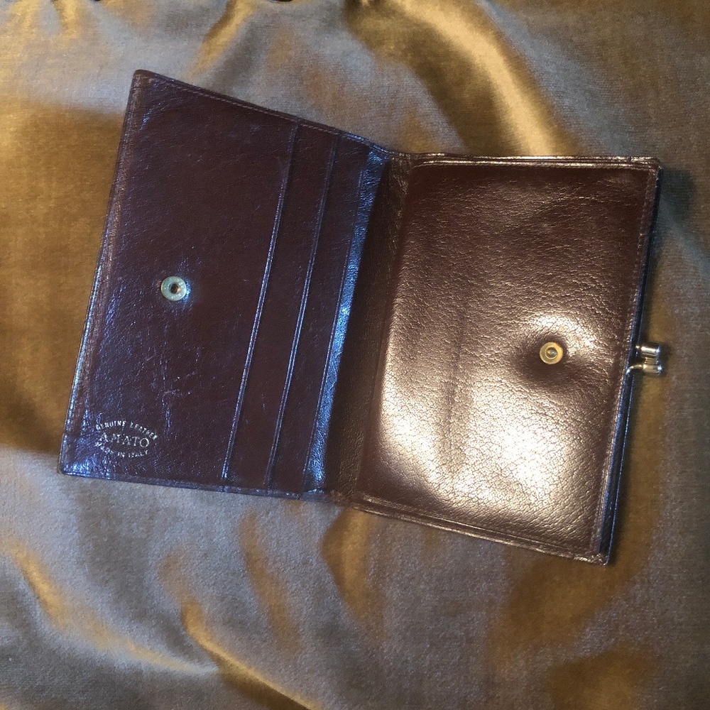 Amati Italian suede leather wallet